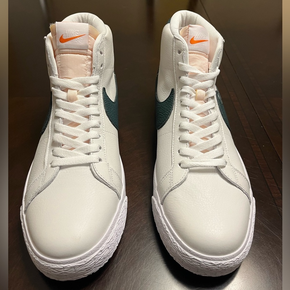 New Nike Blazer Mid ISO SB White Green Sneaker Shoes Size US 11 - Picture 6 of 14